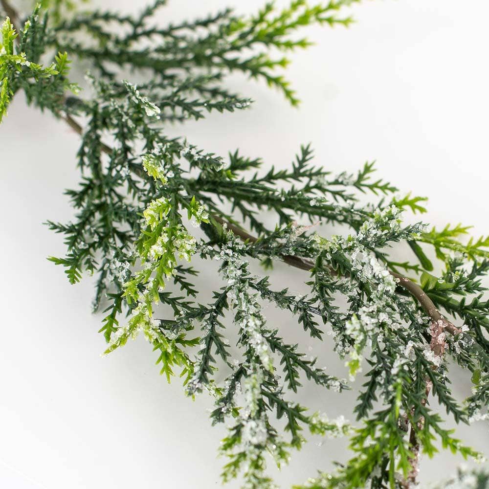72" Artificial Icy Cedar Juniper Garland