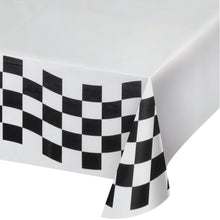 Black & White Check Paper Table Cover 54in x 102in