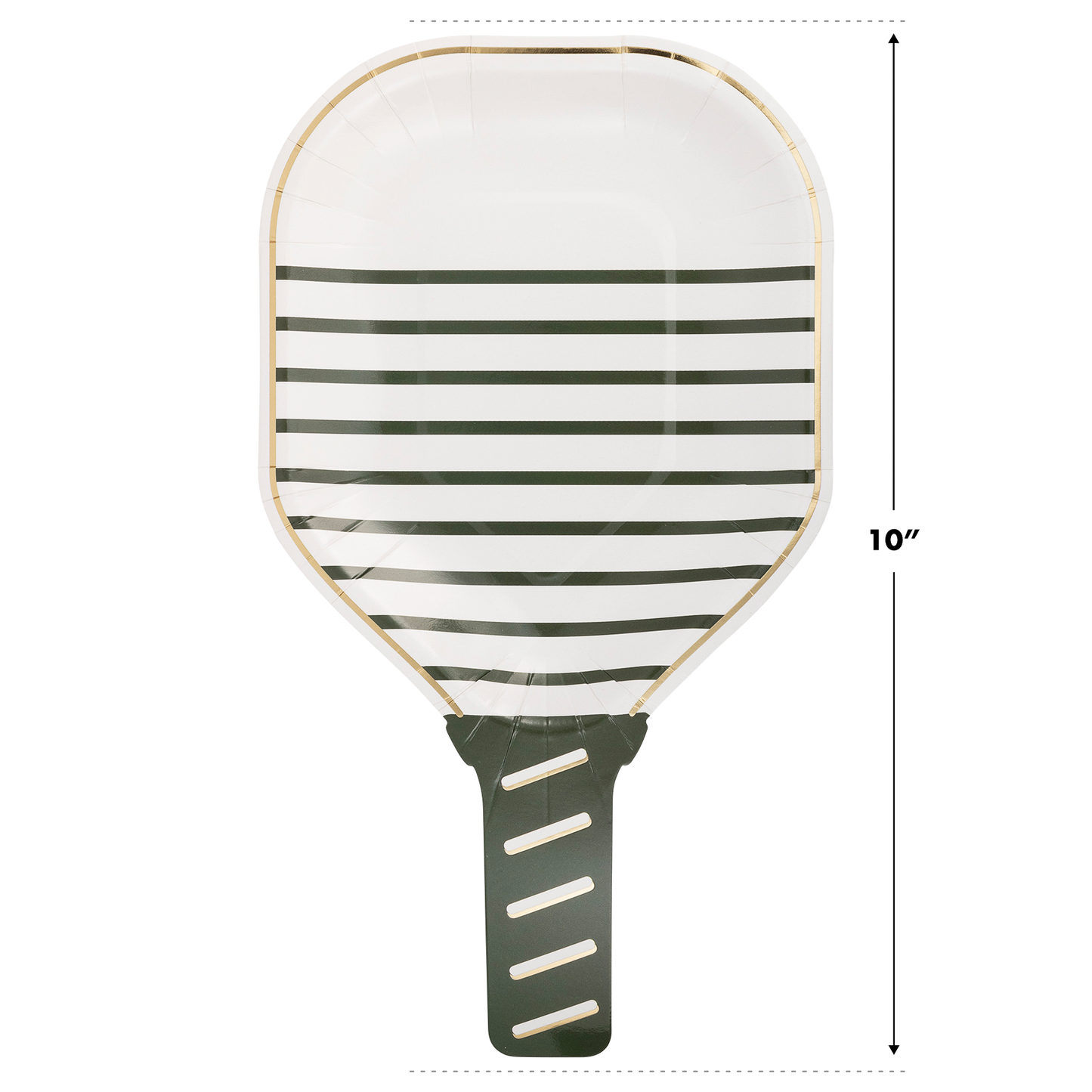 White Paddle Shaped Paper Plates 8ct
