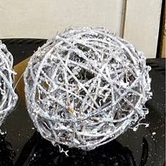 4in Sparkle Twig Ball 2ct