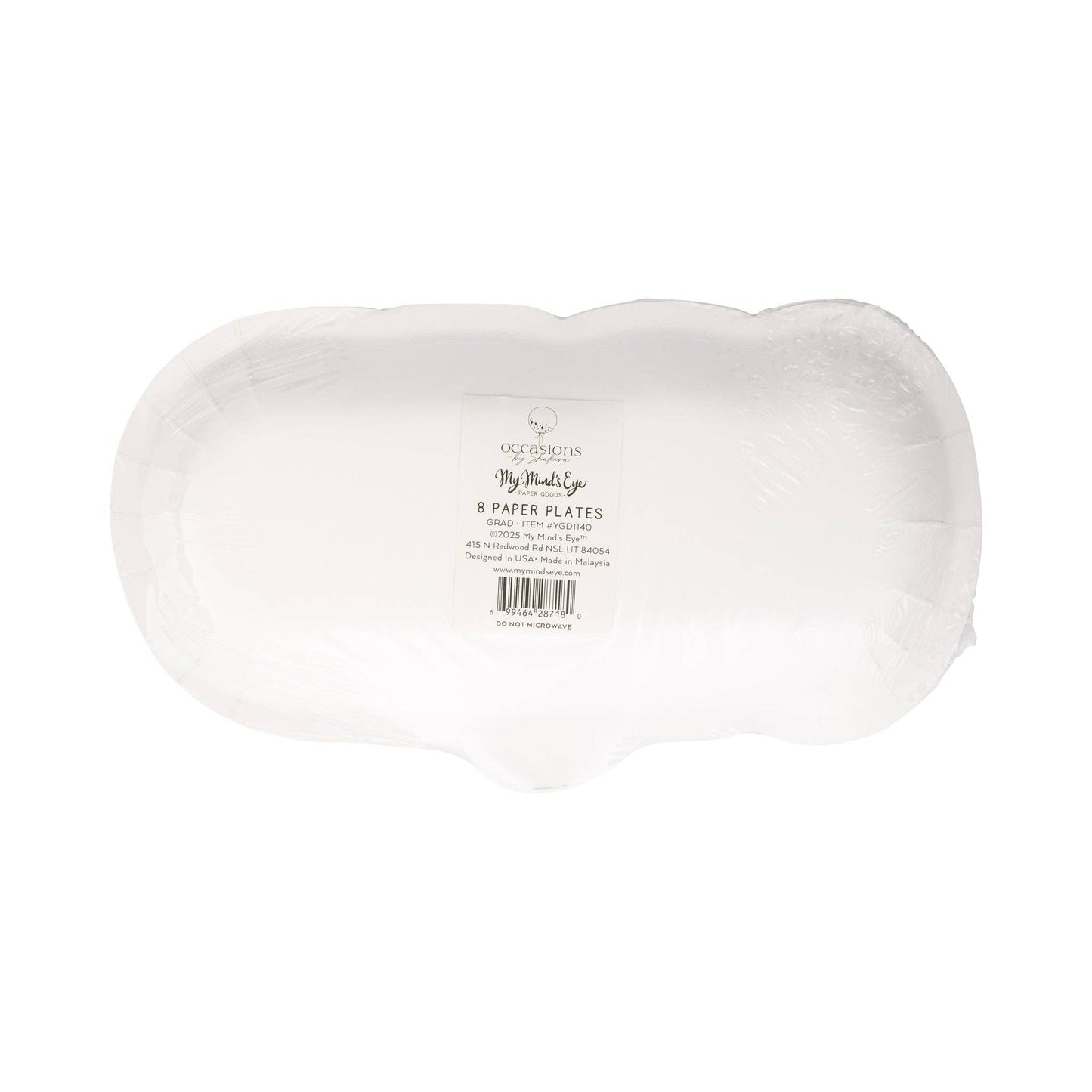 Occasions By Shakira - GRAD Shaped Plates 8ct