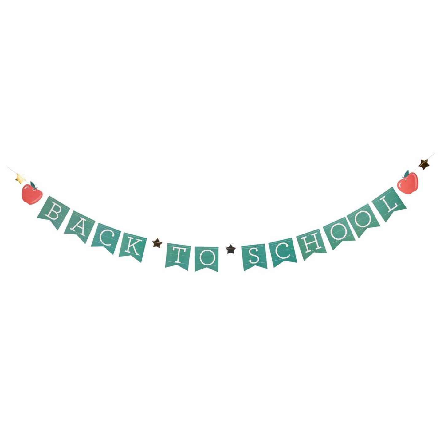 Decorative banner with 'Back to School' text on a white background