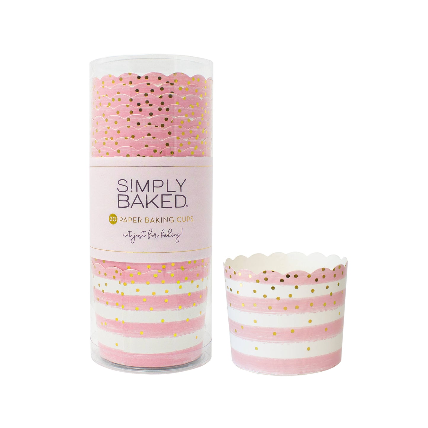 Cup Large Pink Confetti Foil/20pk