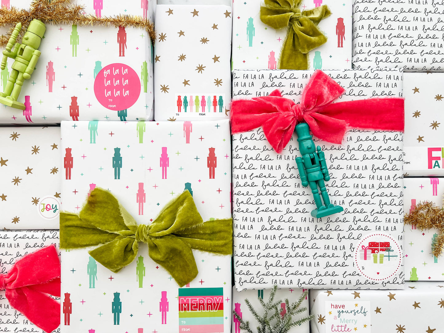 Christmas Gift Wrapping Kit - Colorful Nutcracker