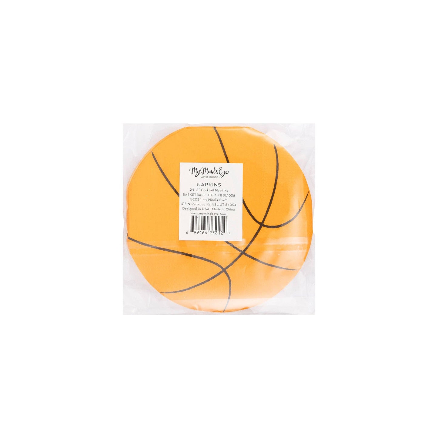 Basketball Shaped Napkins 24ct