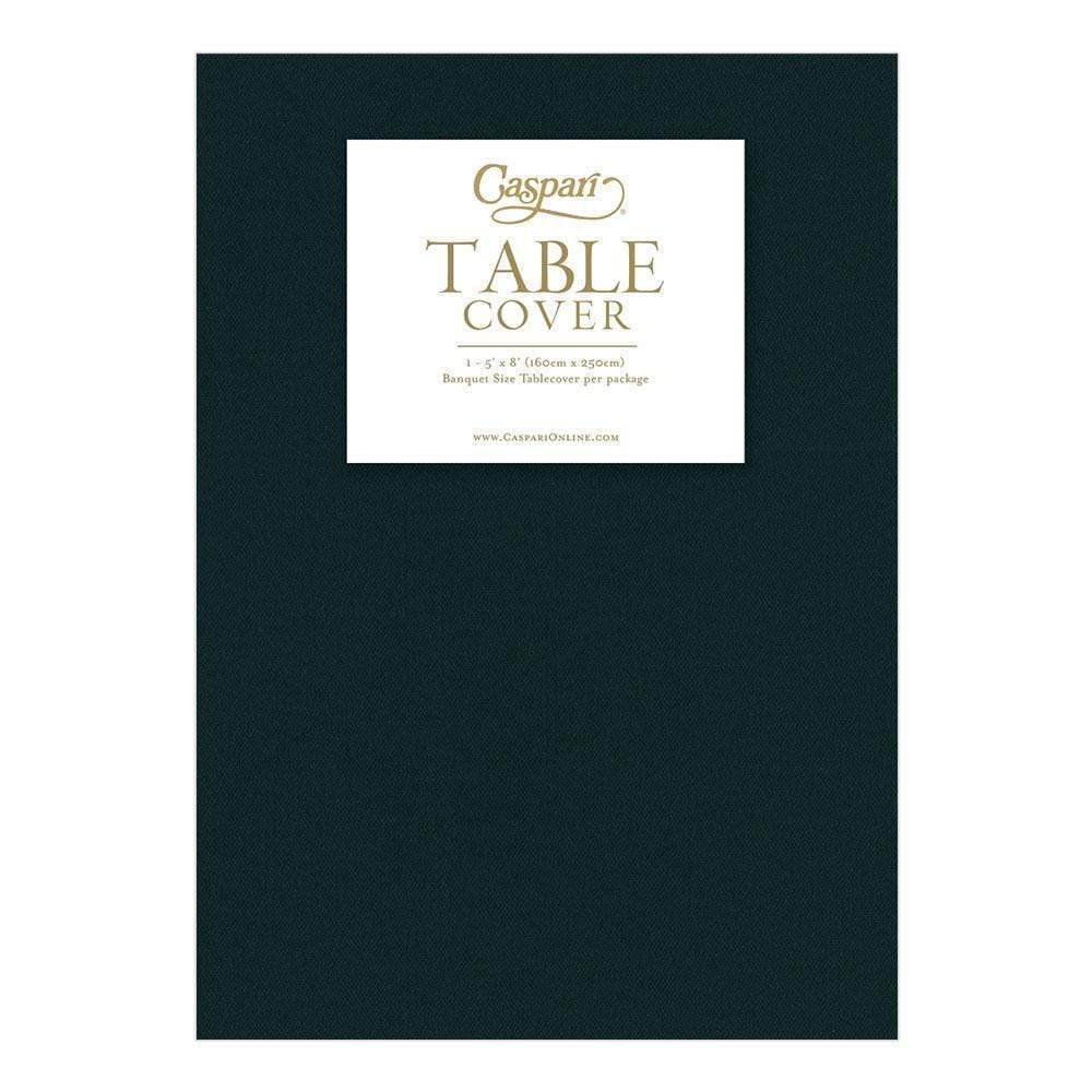 Black Paper Linen Solid Table Cover