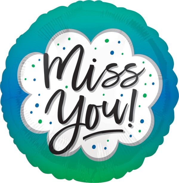 #475 Miss You Ombre 17in Balloon