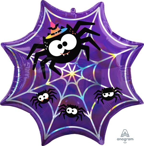 Iridescent Spiderweb 22in SuperShape Balloon