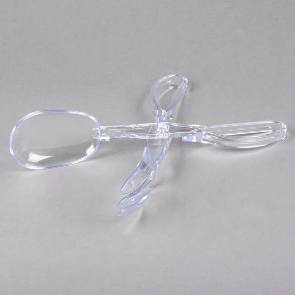 Clear 11.5in Heavy Duty Plastic Serving Tong