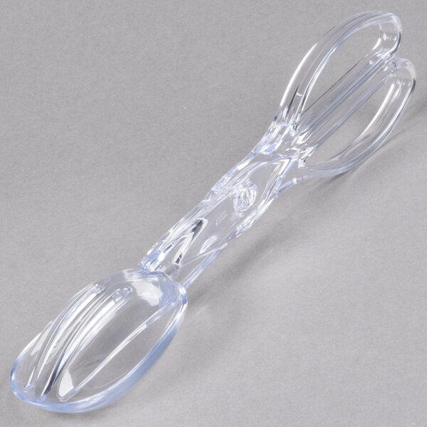 Clear 11.5in Heavy Duty Plastic Serving Tong