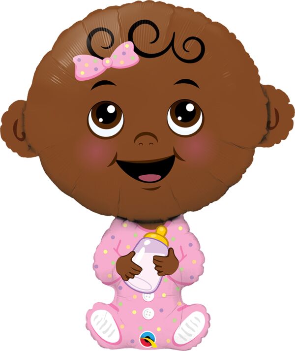 #514 Girl Brown Skin Tone 38in Balloon