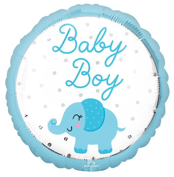#530 Baby Boy Elephant 17in Balloon