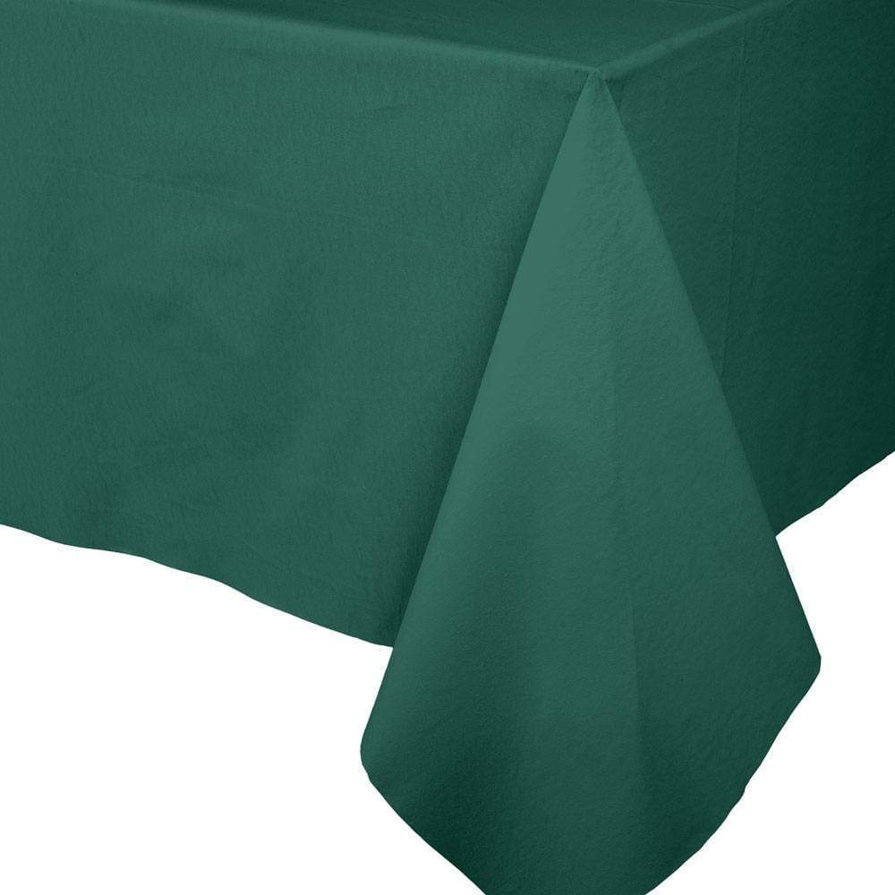 Hunter Green Paper Linen Solid Table Cover