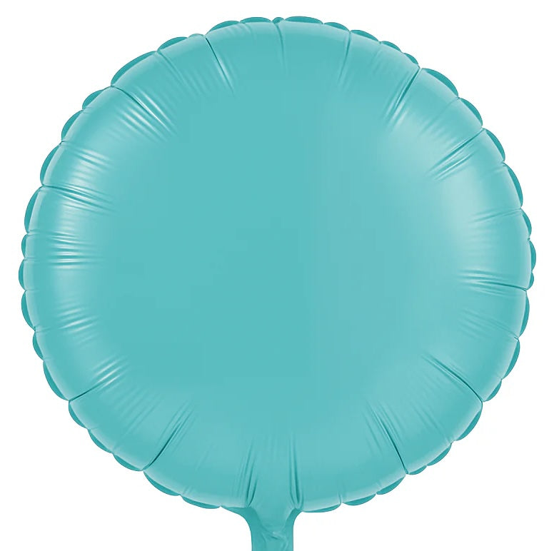 Caribbean Blue Round 18in Solid Mylar