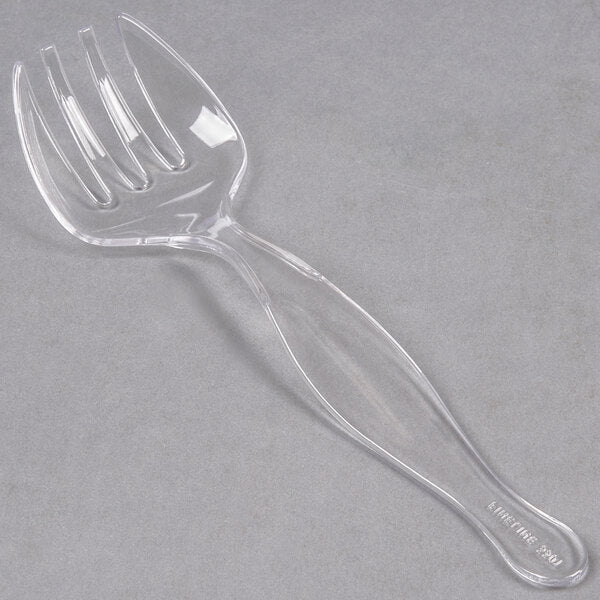 Clear 8.5" Wrapped Plastic Serving Fork