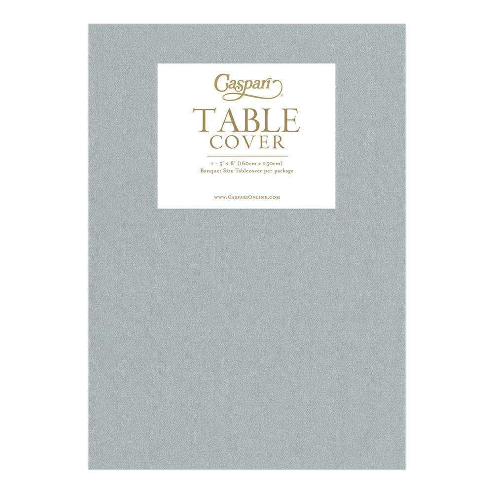 Silver Paper Linen Solid Table Cover