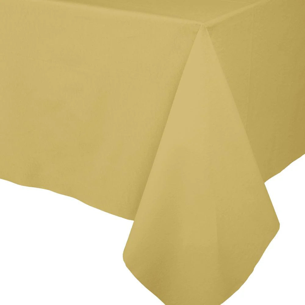 Paper Linen Gold Solid Airlaid Table Cover