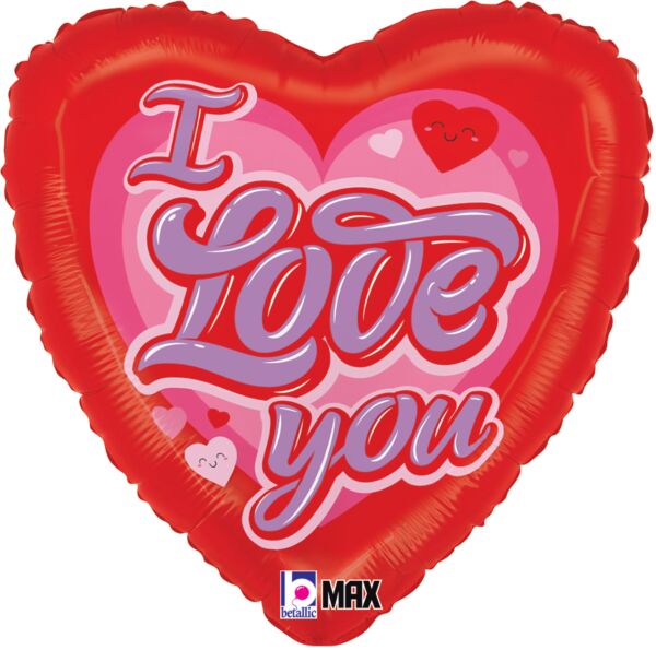 #432 Retro Love You 18in Balloon
