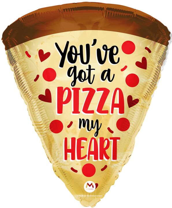 #463 Got A Pizza My Heart Jr Shape 18in Balloon