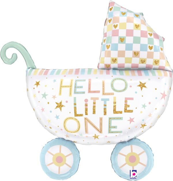 #550 Pastel Baby Carriage 32in Balloon