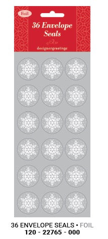 XMAS Snowflake Sticker Seals 36ct