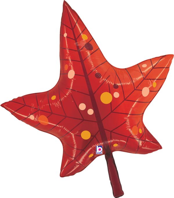 Fall Red Leaf 30in SuperShape Balloon