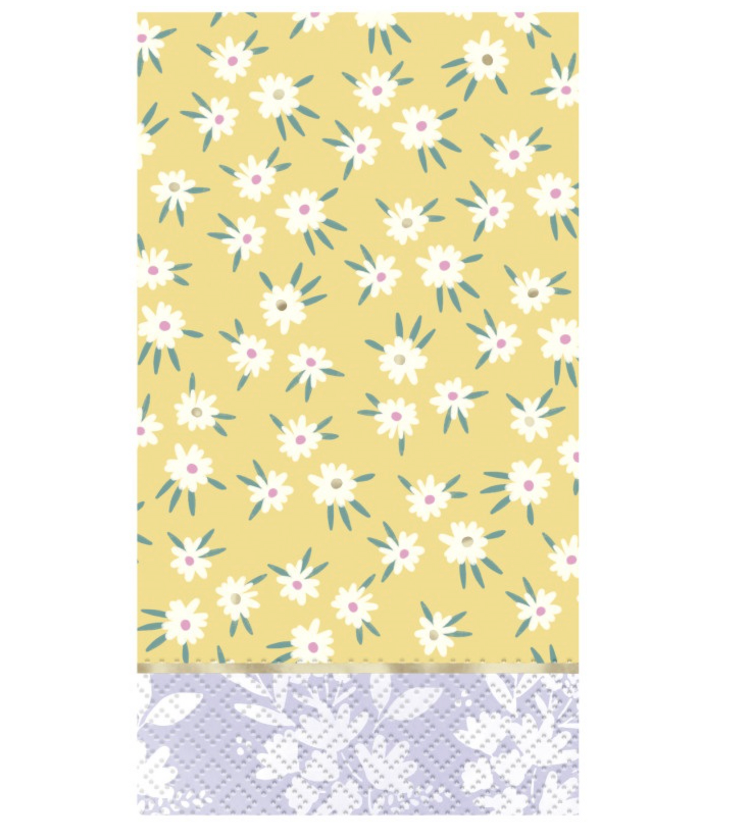 Spring Florals Blue & Yellow Guest Napkins 16ct - Foil Stamping