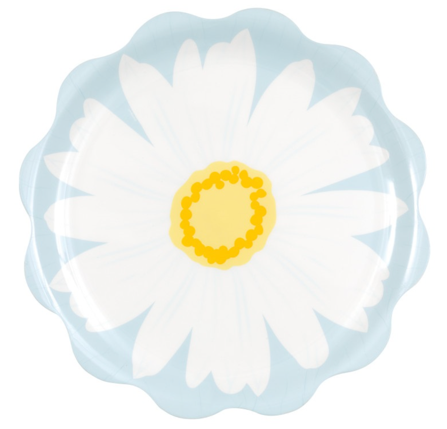 Fresh Daisy Scalloped Plastic Serving Tray