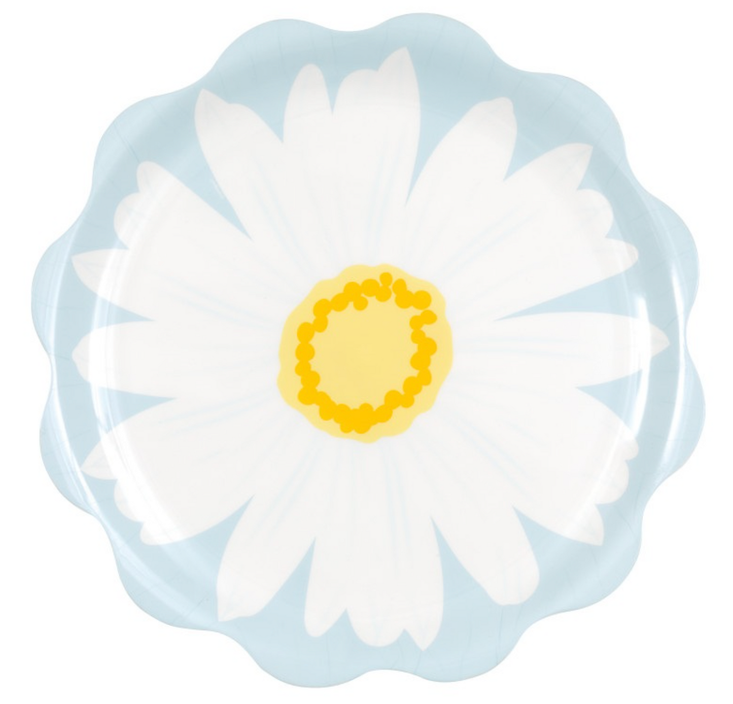 Fresh Daisy Scalloped Plastic Serving Tray