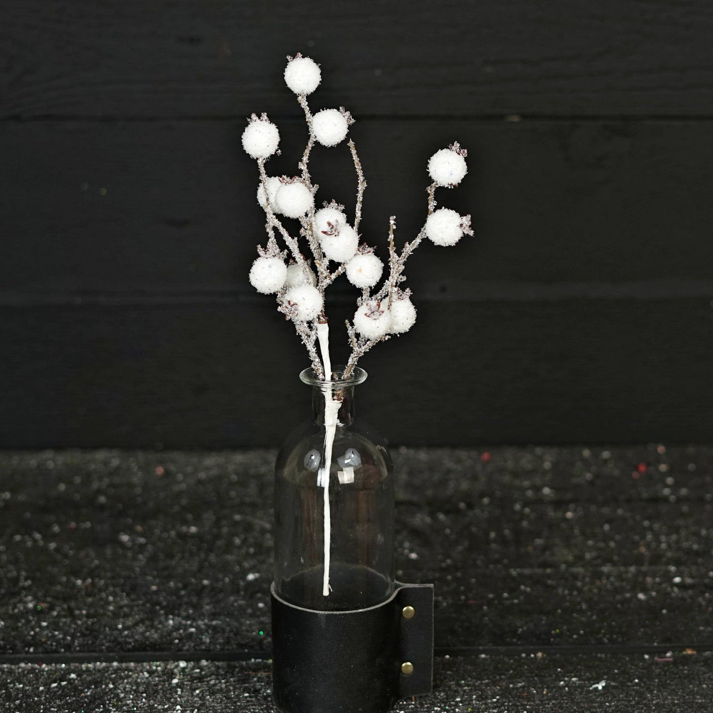 12in Pick-Fluffy Snowy White Crabapple Berry
