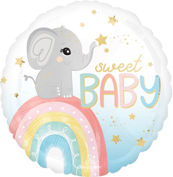#553  Satin Baby Elephant 18in Balloon