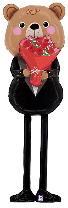 Special Delivery Rose Bear 64in Balloon