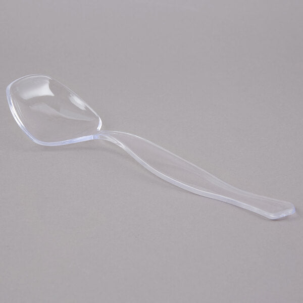Clear 8.5" Wrapped Plastic Serving Spoon
