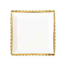 Gold Ruffle Edge 12in Plates 8ct