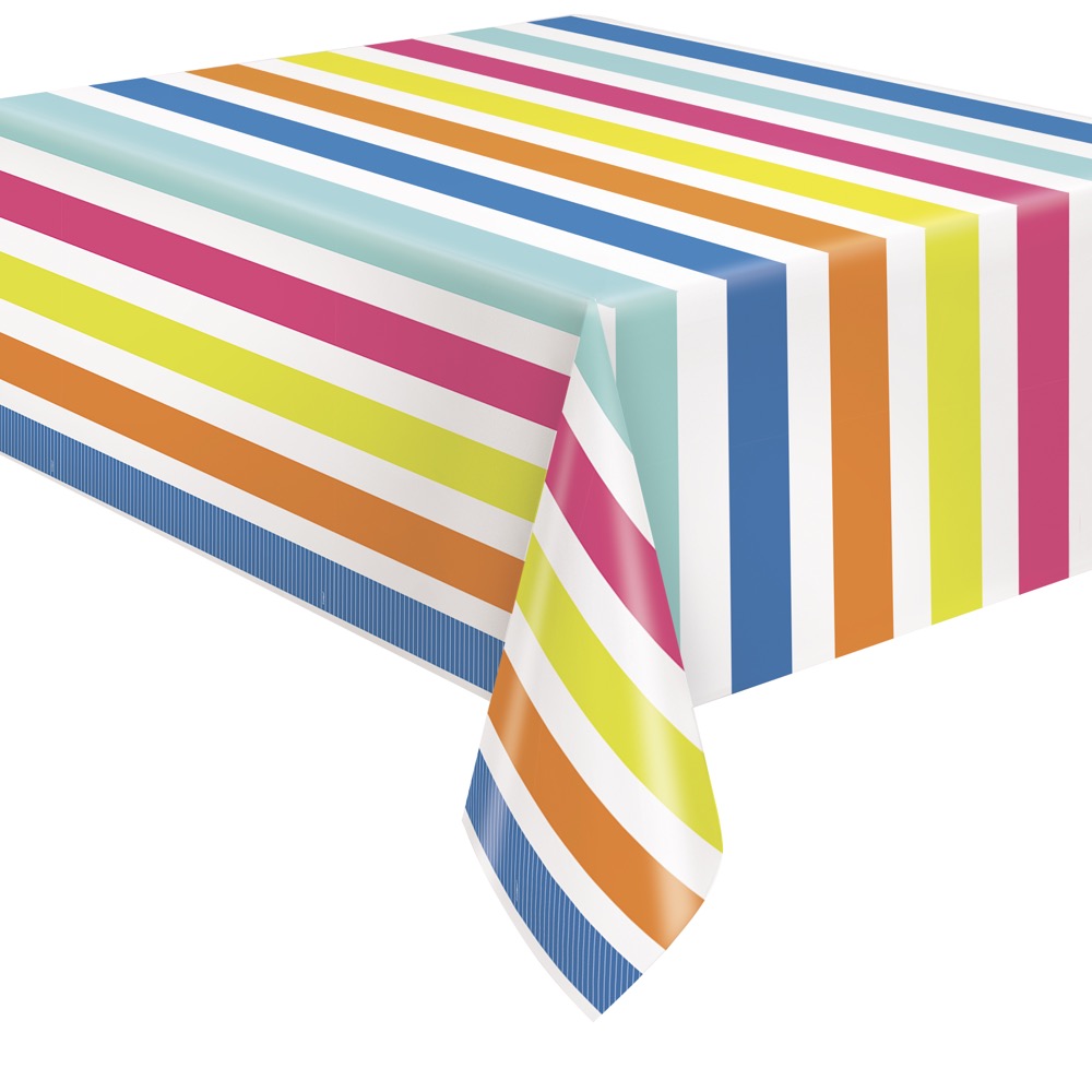 Summer Fun Rectangular Plastic Table Cover 54in x 84in