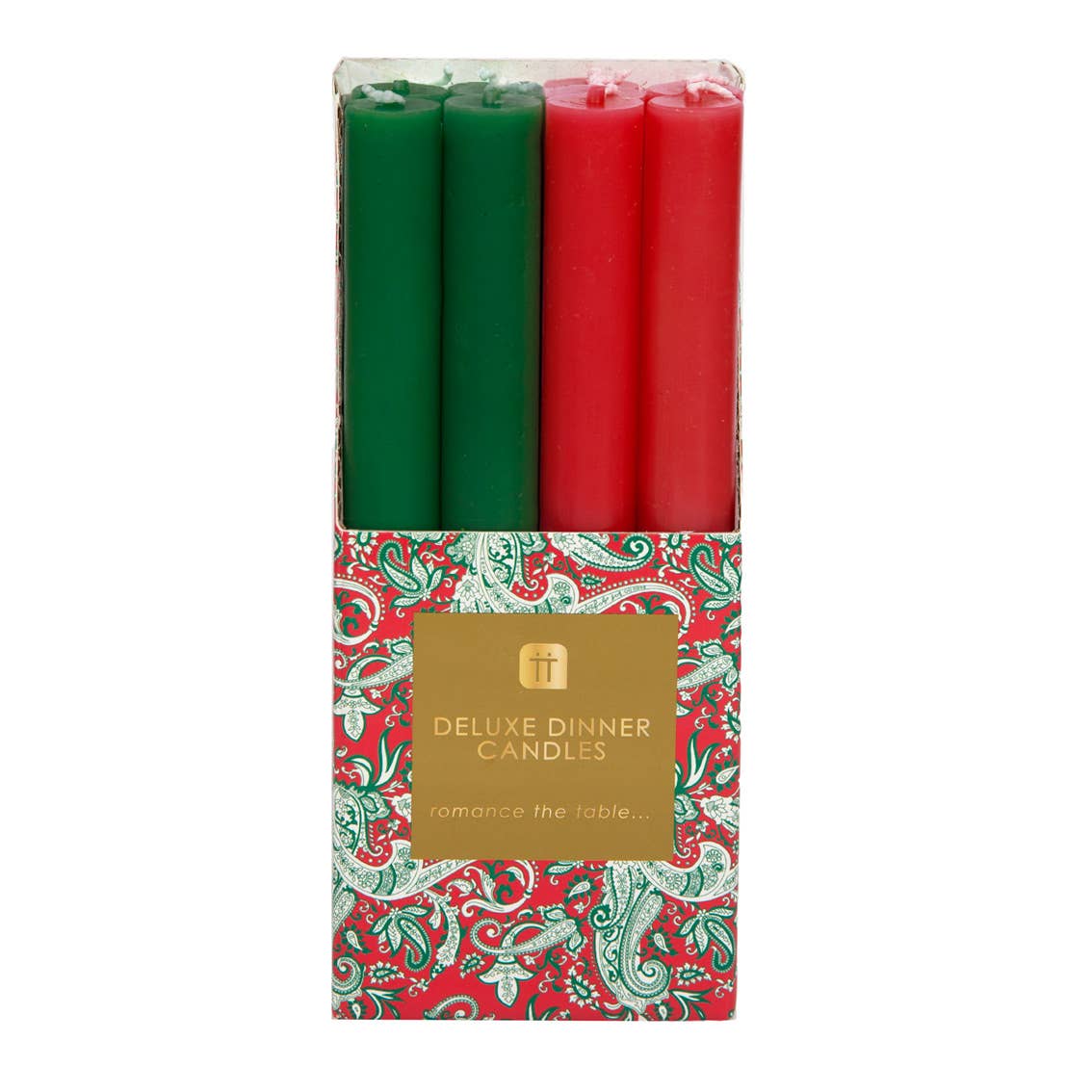 Red & Green Taper Candles - 1 Assorted Candle