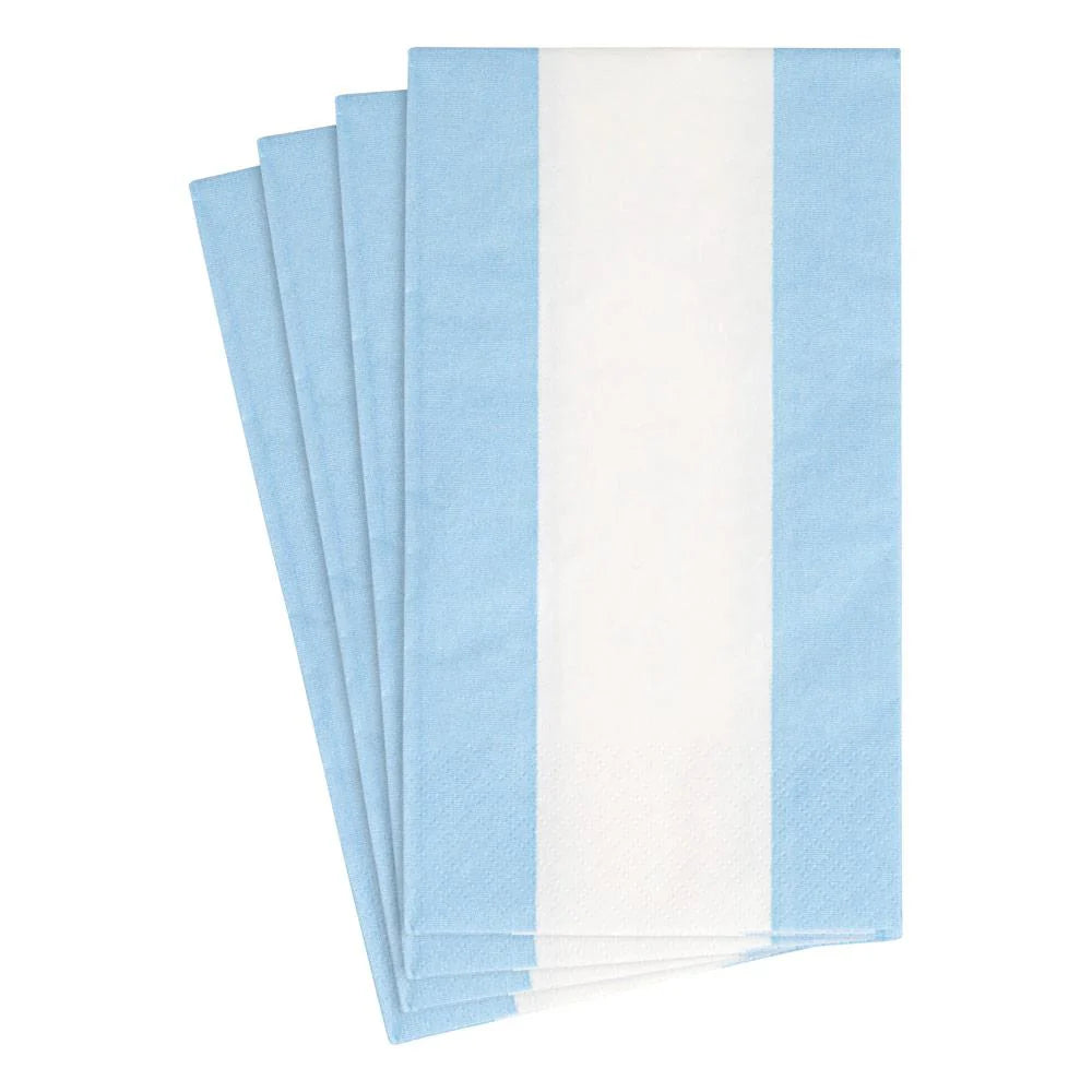 Light Blue Stripe Premium Guest Towels 15ct