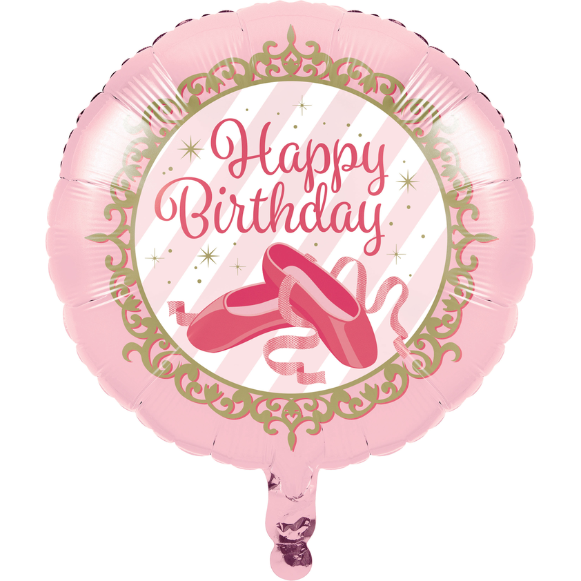 Ballet Birthday 18in Mylar Balloon