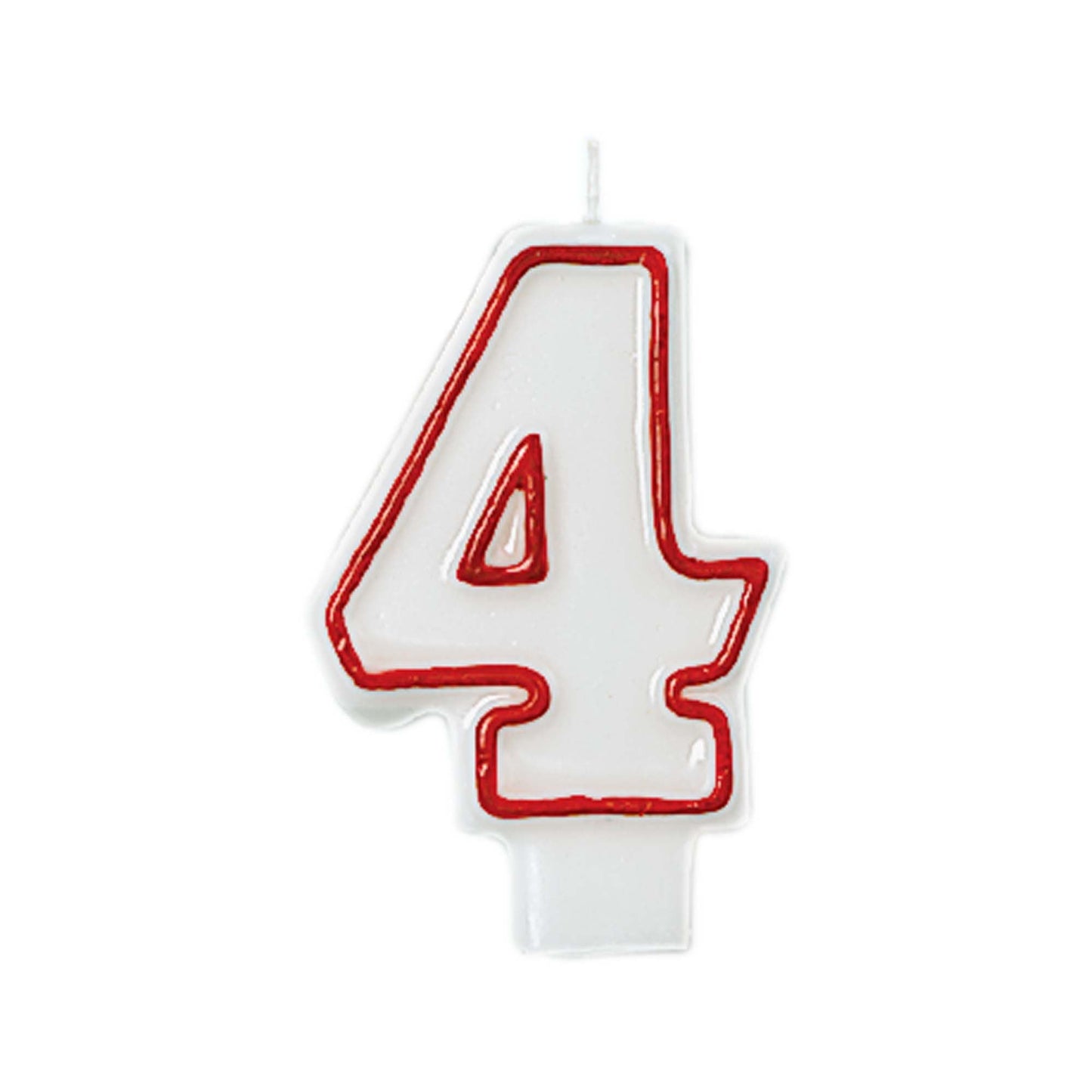 Red and White Number Candle