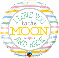 Love You Moon 18in Mylar Balloon