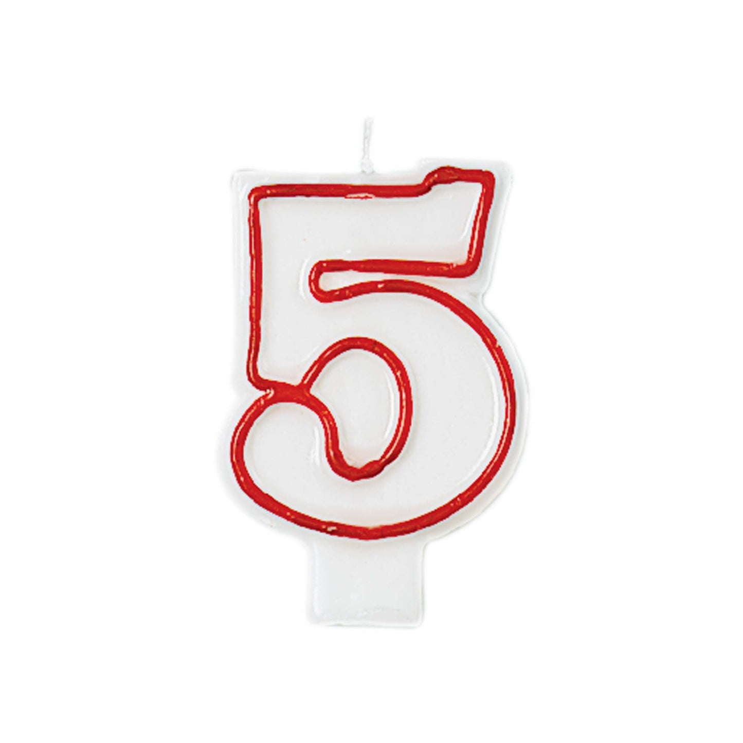 Red and White Number Candle