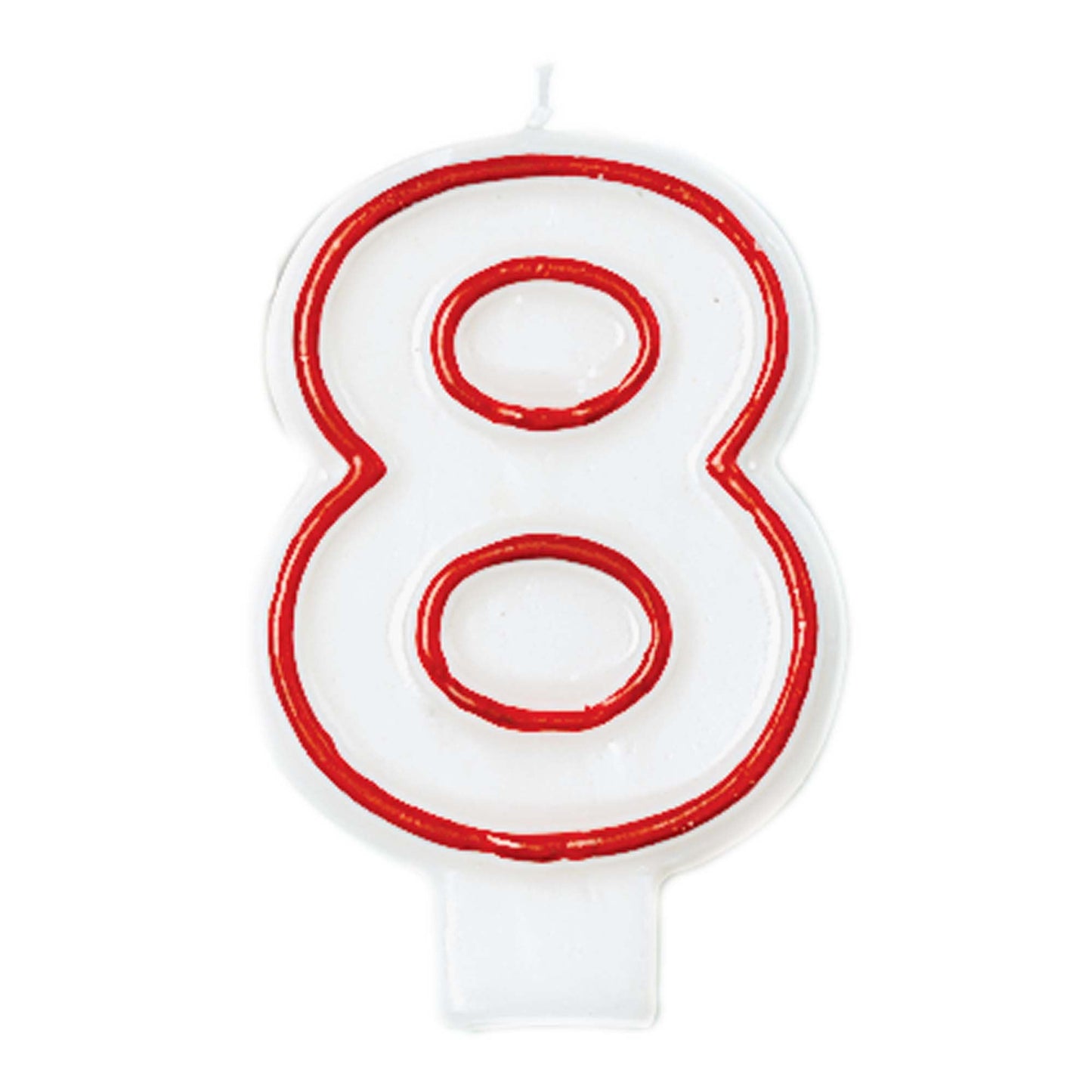 Red and White Number Candle