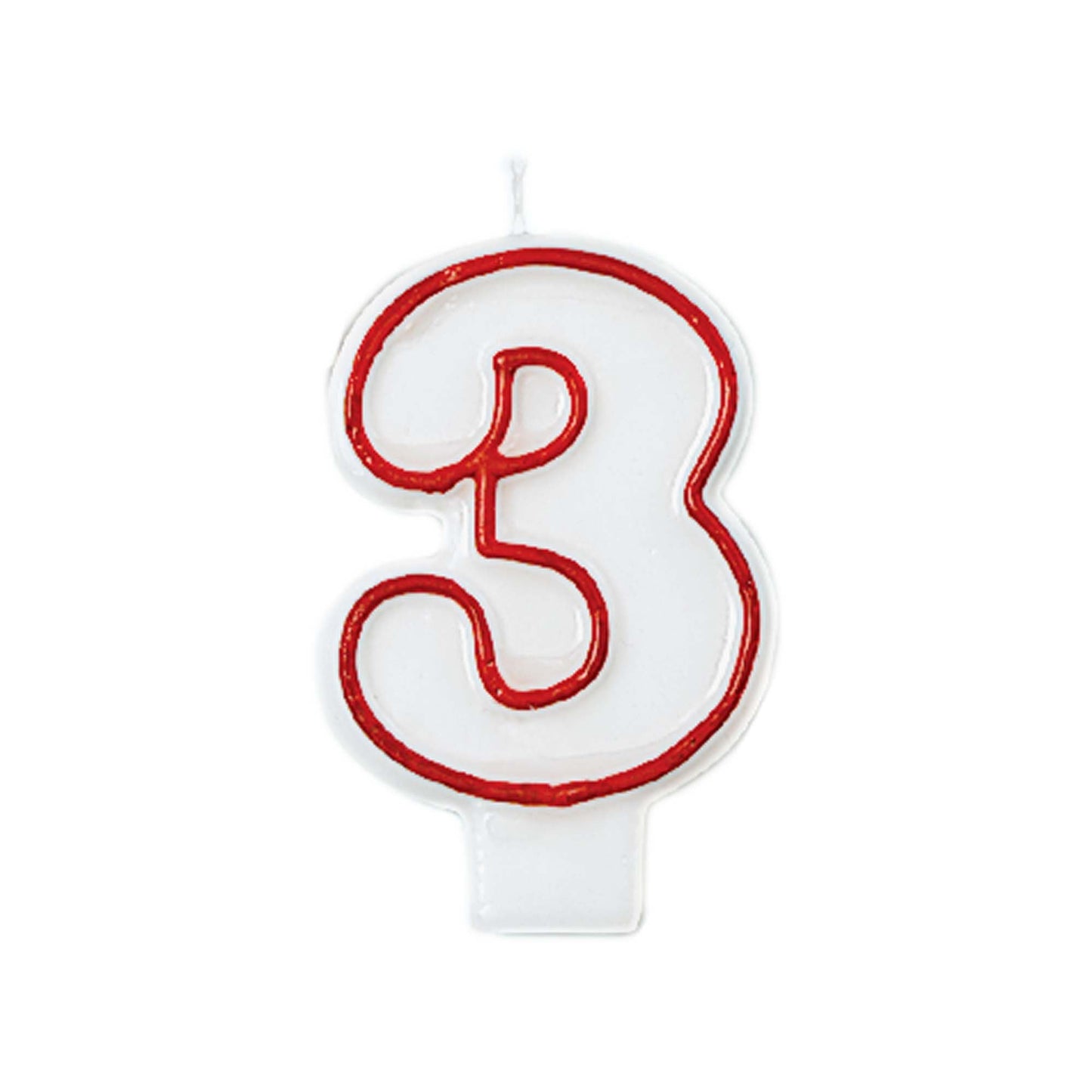 Red and White Number Candle