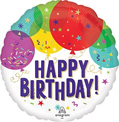 Birthday Balloons 18in Mylar Balloon
