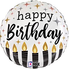 Satin Candles 18in Mylar Balloon