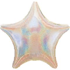 #661 Silver Dazzler Star 18in Balloon