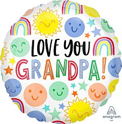 Love You Grandpa 18in Mylar Balloon