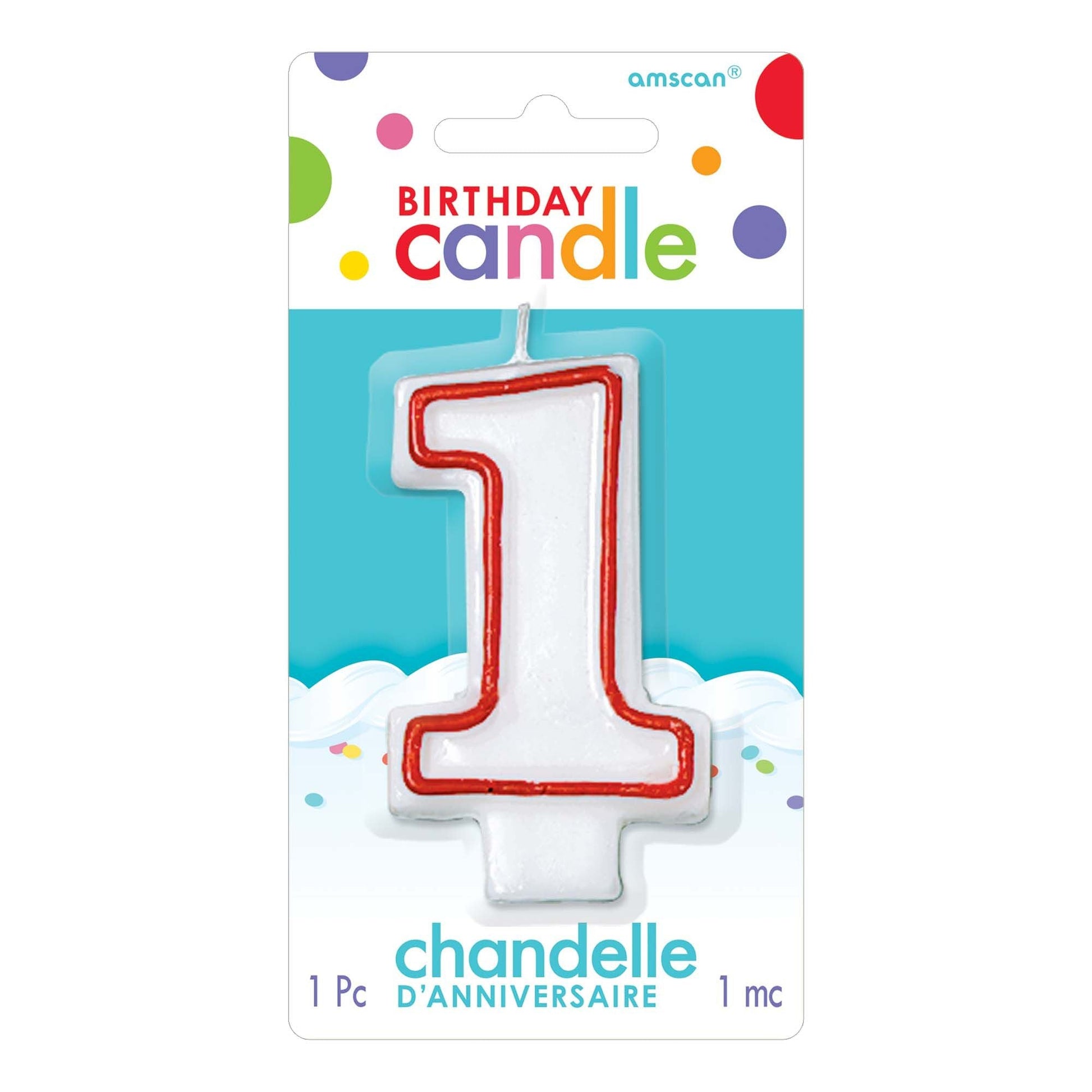 Red and White Number Candle