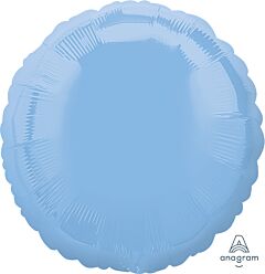 Light Blue Round 18in Solid Mylar
