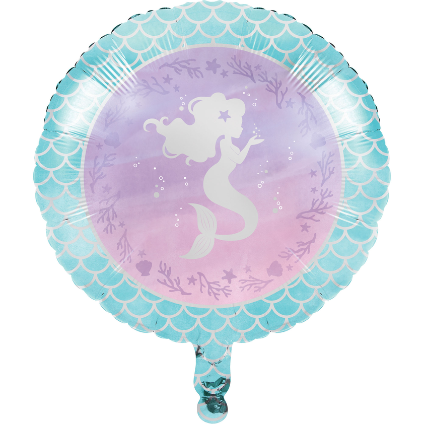 Shimmering Mermaid 18in Mylar Balloon